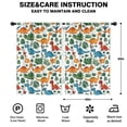 thumbnail image 2 of Blackout Kids Curtains,White Colorful Dinosaurs Jungle Pattern Childrens Insulated Curtains Set Of 2,Bedroom Essentials,Toddler Room Decor 42"x63", 2 of 5