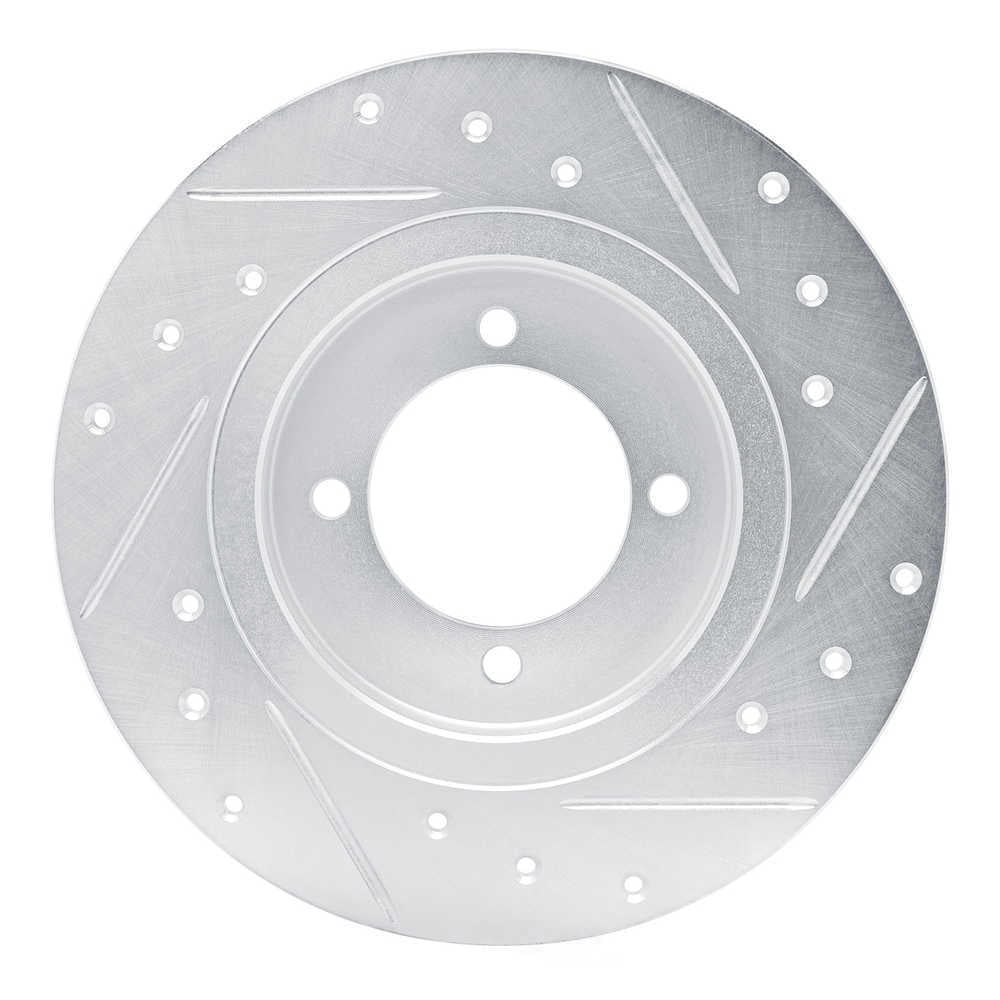 Dynamic Friction Company 631-67002L DFC Brake Rotor - Drilled And Slotted - Silver