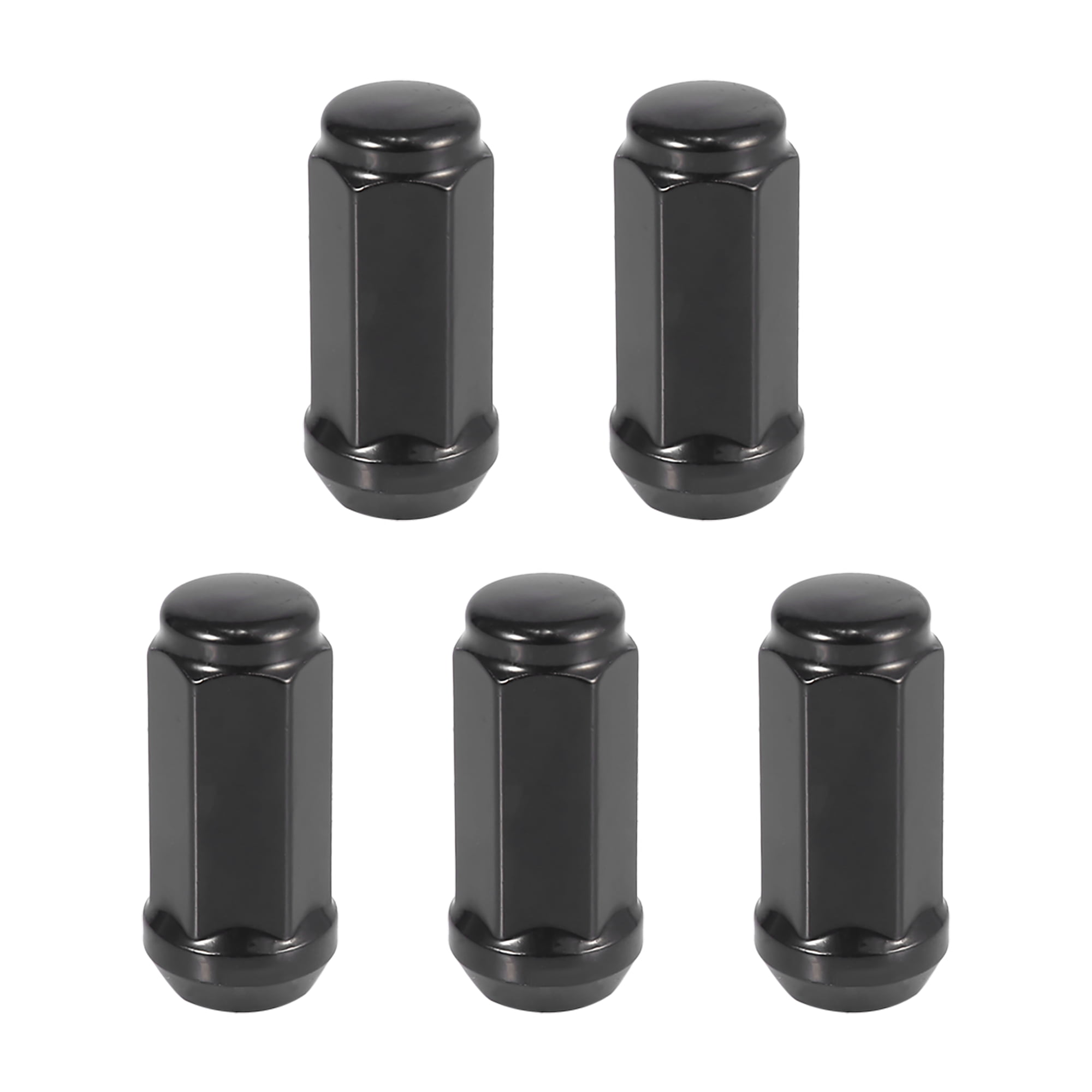 Black Spline Lug Nuts 4Pc Chevy Gmc 6x5.5" Black Hub Centric Wheel Spacers 2" 