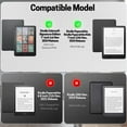 thumbnail image 2 of Stand Case for Kindle Paperwhite 12th Generation 2024 / Kindle Colorsoft Signature Edition with Hand Strap & Card Slot - 7" PU Leather Protective Folio Cover with Auto Wake/Sleep, Black, 2 of 9