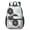 Geometric Flower and, variant on Geometric Flower and Dahlia White 17" School Backpacks for Teens,Waterproof Oxford Fabric,S-Shape Padded Straps for School,Travel,Hiking,Camping