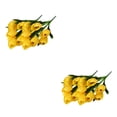 thumbnail image 1 of Ramo de flores artificiales tulipanes de seda falsa 2 uds Inteprter Cabeza amarilla/grande, 1 of 6