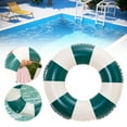 thumbnail image 6 of BLEEUS Inflatable Swim Ring Pvc Pool Floats Leakproof Pool Accessories (Dark Green 90#) Water Sports Supplies (Dark Green 90#), 6 of 10