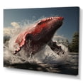 thumbnail image 2 of Designart "Ocean s Spectacle Coastal Whale Watching I" Animals Canvas Wall Art, 2 of 5
