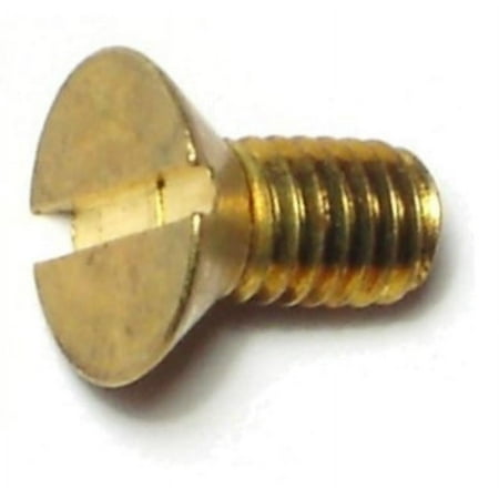 

#10-32 x 3/8 Brass Fine Thread Slotted Flat Head Machine Screws (24 pcs.)