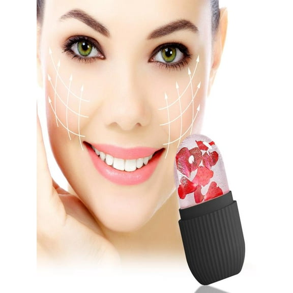 COM1950s Ice Roller for Face,Eyes,Women Gifts Idea,Therapeutic Cooling To Tighten Brighten Complexion and Reduce Wrinkles,Massager under Eye Puffiness,Migraine and Pain Relidf (Black)