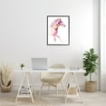 thumbnail image 2 of Stupell Abstract Pink Horse Galloping Animals & Insects Painting Black Framed Art Print Wall Art, 2 of 8