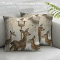 thumbnail image 3 of Qinduosi Decorative Throw Pillow Cover Christmas Animal Snowman Rabbit Xmas Cushion Case Square Pillowslip, Gift for Sofa, Patio, bedroom Decor White, 3 of 5
