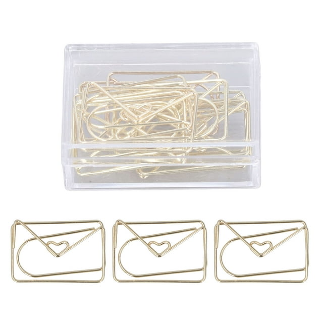 Metallic Paper Clips, Anti Rust Metal Material 100pcs Electroplating Process Golden Paper Clips With Storage Box For Workers For Daily Use Envelope