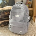 thumbnail image 4 of Backpack Durable Nylon Students Backpack Daily Leisure (Shoulder Bag Red), 4 of 5