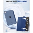 thumbnail image 4 of Funda MoKo para iPad Pro de 11 pulgadas (M5 2025/M4 2024) con soporte, color azul marino, 4 of 9