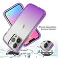 thumbnail image 2 of iPhone 13 Pro Case,Dteck Shockproof Rubber Bumper Hybrid PC Gradient Lightweight Slim Transparent Back Cover without Screen Protector For Apple iPhone 13 Pro 6.1-inch,Purple, 2 of 7