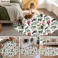thumbnail image 5 of Small Round Rug 3Ft Washable Non-Slip, Farmhouse Parrots Circle Area Rugs for Living Room Bedroom, Spring Summer Botanical Leaf Watercolor Indoor Floor Mats Carpet Runner for Home Decor, 5 of 8