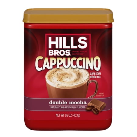 Hills Bros. Instant Cappuccino Mix Double Mocha 16 Oz (Pack of 6)