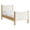Oak, variant on Maklaine Boucle Fabric Upholstered Twin Platform Bed in Feather Walnut
