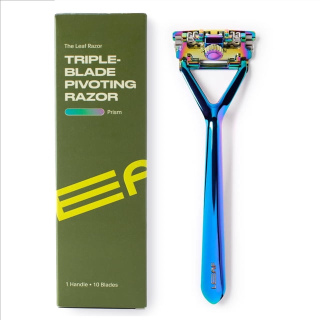 Rastrillo de seguridad Leaf Shave Leaf Razor con 10 hojas - Prism