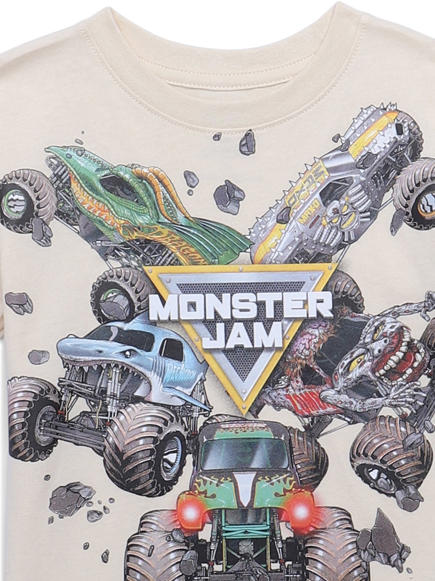 Monster Jam Toddler Graphic Crewneck Tee with Short Sleeves, Sizes 12M-5T