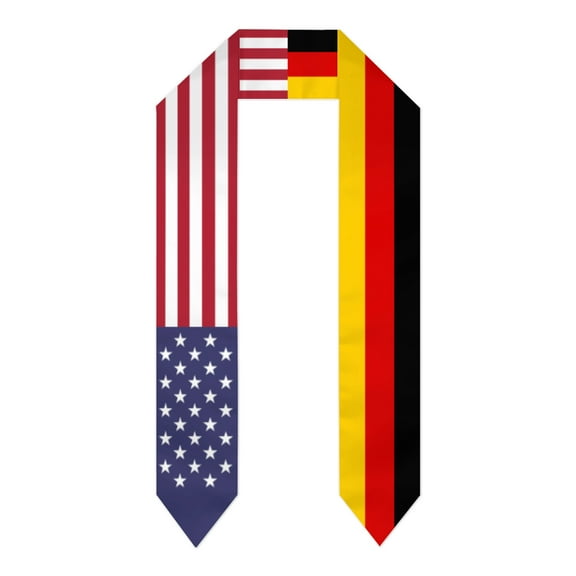 Germany & USA United States Flag Shawl Sash Stole Graduation Shawls Wraps Scraf For International Study