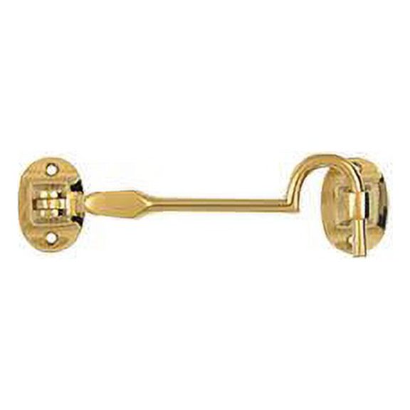 Deltana Chb4 4" Solid Brass British Style Swivel Cabin Door Hook - Brass