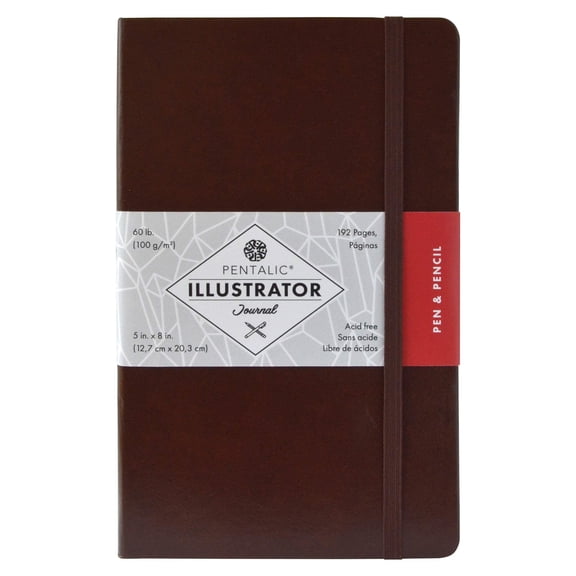 Pentalic Illustrator Journal Blank Journal, 8 x 5, 192 Pages