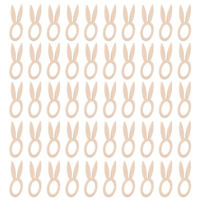 Decoración para fiestas de bodas, 50 Uds. Servilleteros de madera con forma de conejito, servilleteros de conejo, decoración para cenas, diseño aerodinámico