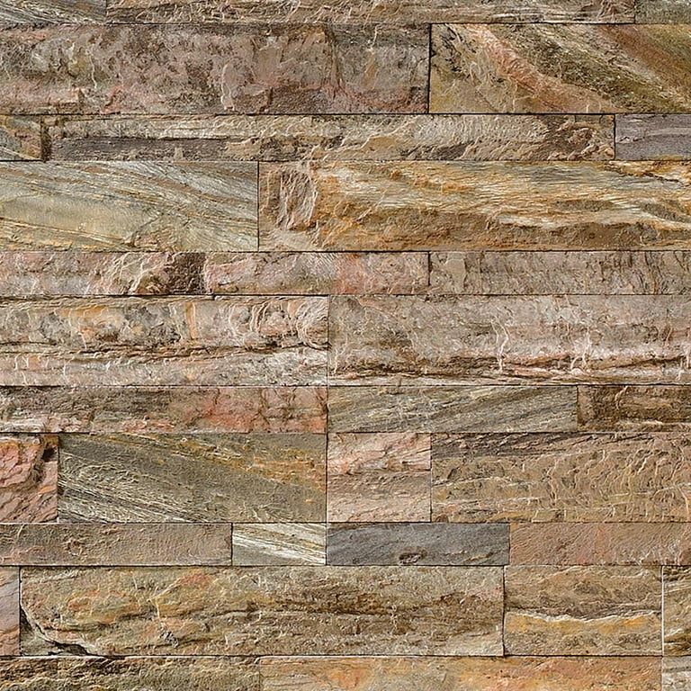 Aspect Peel and Stick Stone Overlay Kitchen Backsplash Sample Weathered Quartz 6