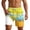 Yellow@GC@, variant on CONZONE Mens Swim Trunks With Mesh Liner Ice Cream Graphic Board Shorts for Men Elastic Waist Drawstring Lightweight Quick Dry Summer Beach Swim Shorts