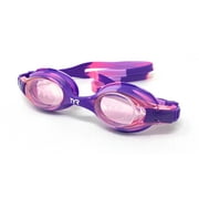 TYR Kids Swim Goggles Swimple Tie Dye,Unisex Swimming Goggles for Boys and Girls, Ages 3-10, Anti Fog, UV Protection, Comfortable Fit, Adjustable Strap, Pink/purple, One Size