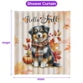 thumbnail image 5 of Hello Fall Miniature American Shepherd Scarf Welcome Autumn with Leaves Pumpkins Shower Curtain MAS Dog Lover Gifts Waterproof Bathroom Bathtub Curtain - 00011, 5 of 5