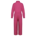 thumbnail image 4 of ranrann Kids Coveralls Girls Boys Mechanic Costume Long Sleeve Cargo Jumpsuit Flightsuit Hot Pink 12, 4 of 6