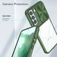 thumbnail image 7 of JTCASES for Samsung Galaxy S23 Case with Slide Camera Cover Anti-yellow Crystal-clear Transparent Backplane Rugged PC Anti-slip Shockproof Hard Back Protective Shell, Olive, 7 of 7