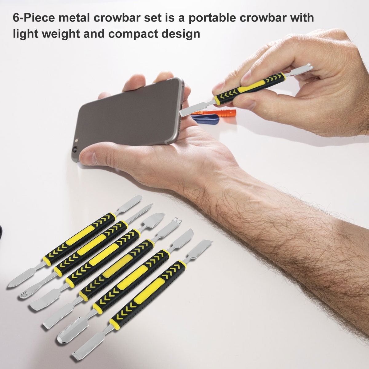 7Pcs Set Repair Tool Metal Spudger Crowbar for Mobile Phone Laptop Tablet Kit