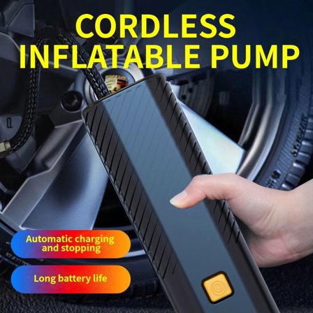 Tire Inflator Portable Air Compressor - Air Pump for Car Tires with Tire Pressure Gauge -for Car, Motorcycle, Bicycle and More