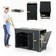 thumbnail image 4 of TLSUNNY 53" Kitchen Island with Trash Can Storage, Kitchen Island Storage with Drawer, Open Shelves, 4 of 10