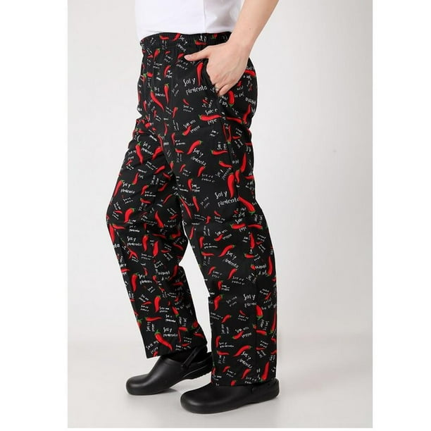 Pantalones de cocinero impresos, uniformes, pantalones de cocina