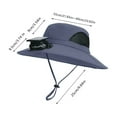 thumbnail image 2 of Solar Powered Cooling Hat with Built-in Fan, Wide Brim Sun Protection, Lightweight and Breathable for Outdoor Activities, 2 of 4