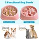 thumbnail image 4 of Comedero lento para perros, paquete de 2, cuencos antideslizantes con diseño de rompecabezas, cuenco interactivo antihinchazón, cuenco antiasfixia para perros, color rosa, 4 of 5
