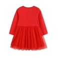 thumbnail image 2 of XEGLSBU Girls Christmas Dresses Size 10-12 Winter Girls Dress with Reindeer Pattern Round Neck Cute Tutu Party Gown for Holiday Festive Girls Christmas Dresses Red-C Size 3-4 Years, 2 of 6