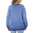 thumbnail image 4 of MOSHU Cotton Womens Sweatshirts Crewneck Long Sleeve Shirts Acid Wash Fall Tops Casual Vintage Gradient Sweatshirts for Womens, 4 of 9