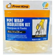 2 PC Frost King 6 in. W x 25 ft. L 1.6 Unfaced Fiberglass Pipe Insulation Wrap Roll 12.5 sq. ft.