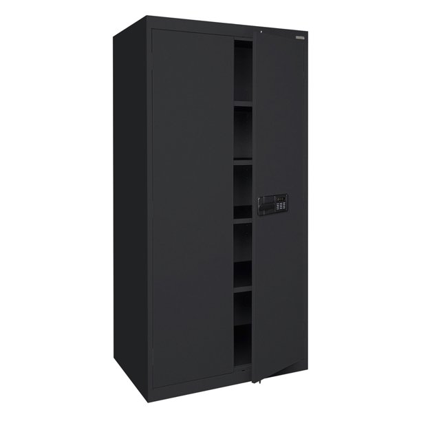 Sandusky Lee 36"W x 24"D x 72"H 5Shelf Steel Storage with Keyless Electronic Handle
