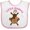 White/Pink, variant on Inktastic Little Monkey Girl Girls Baby Bib