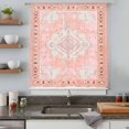thumbnail image 5 of Pink Boho Sheer Curtains 63 Inches Long, Vintage Abstract Tribal Decorative Oriental Light Filering Curtains, Breathable Simi Curtain Privacy Drapes for Living Room Bedroom Window Treatment, 5 of 9