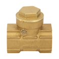 thumbnail image 1 of Check Valve, DN15 1/2" Check Valve Brass Automatic One Way Swing Check Valve for Water Oil Acidic Media, Check Valves, 1 of 8