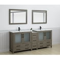 thumbnail image 4 of Vanity Art 84" Double Sink Freestanding Bathroom Vanity Set with Ceramic Top and Mirror, 4 of 10