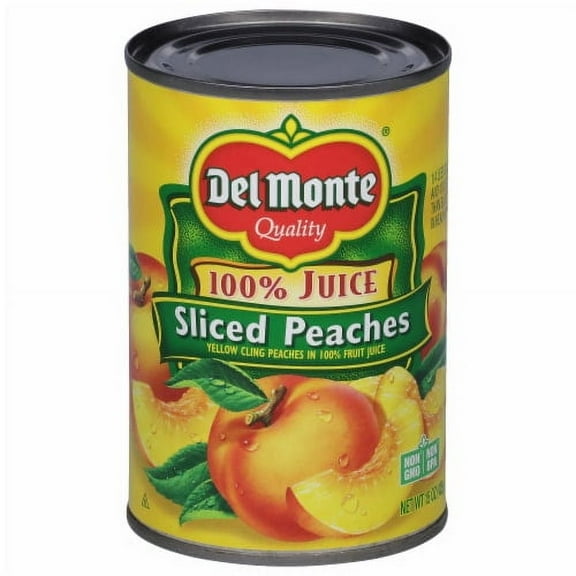 2X-Del Monte Yellow Cling Sliced Peaches in 100% Juice Canned Fruit - 15 oz