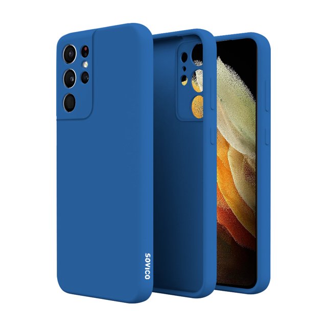 Funda de Protección para Samsung Galaxy S21 Ultra - Sovico - Silicón con Forro de Microfibra