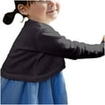 thumbnail image 7 of Spazoro Kids Girls Sweaters, Cotton Long Sleeve Fall Winter Solid Color Button Down Cardigan for Child Girls Black Size 3 T, 7 of 7