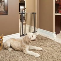 MidWest Homes for Pets 39’’ Walk-Through Dog Gate, Steel/Graphite 29''W, expand to 38'' w/extensions