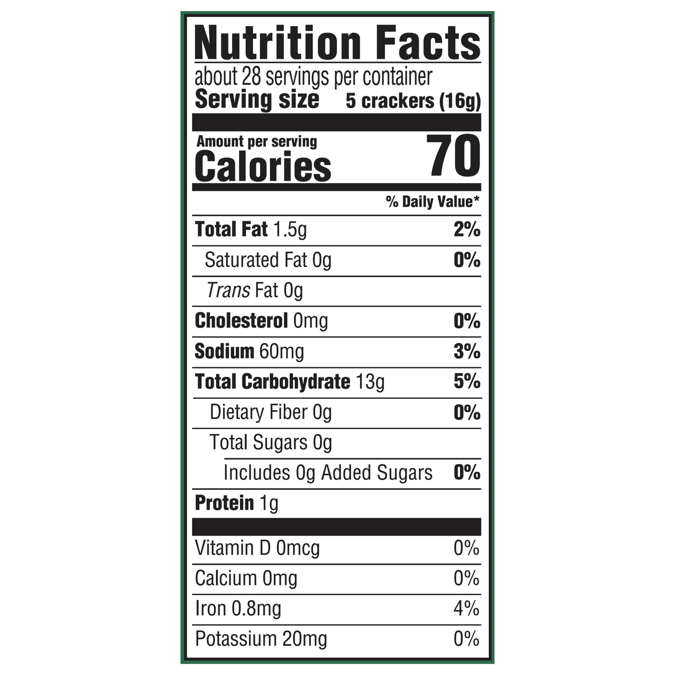 (3 pack) Premium Unsalted Tops Saltine Crackers, Lunch Snacks, 16 oz